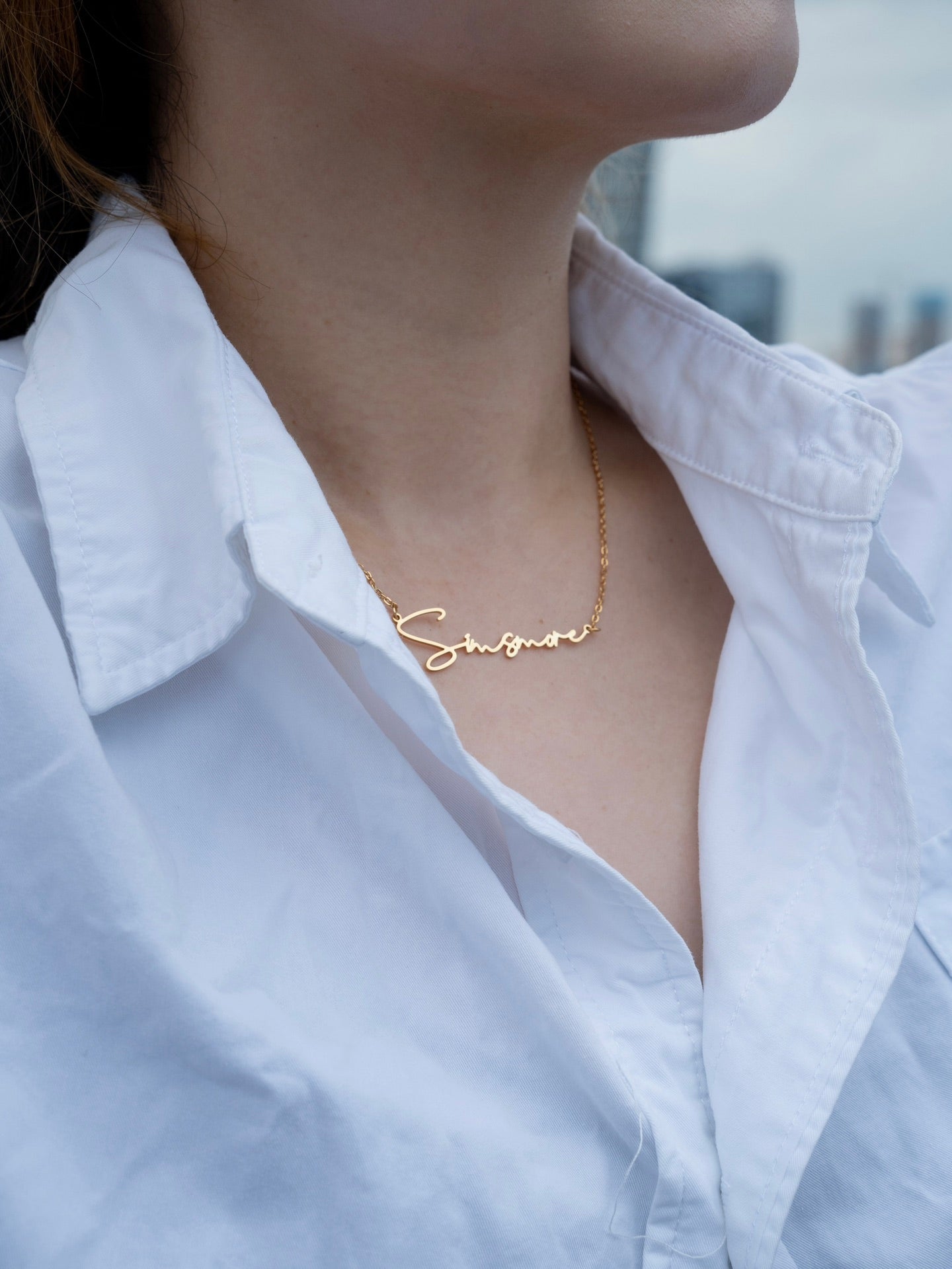 S925 Personalised Signature Script Name Necklace