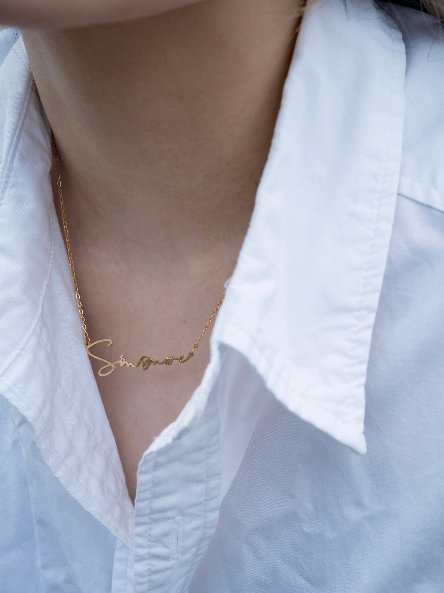S925 Personalised Signature Script Name Necklace