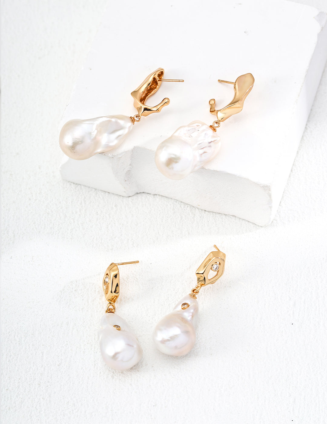 Natural Baroque Pearl Earrings