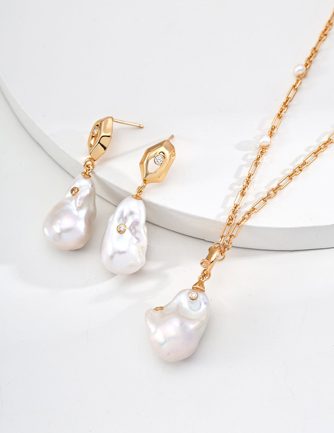 Natural Baroque Pearl Earrings