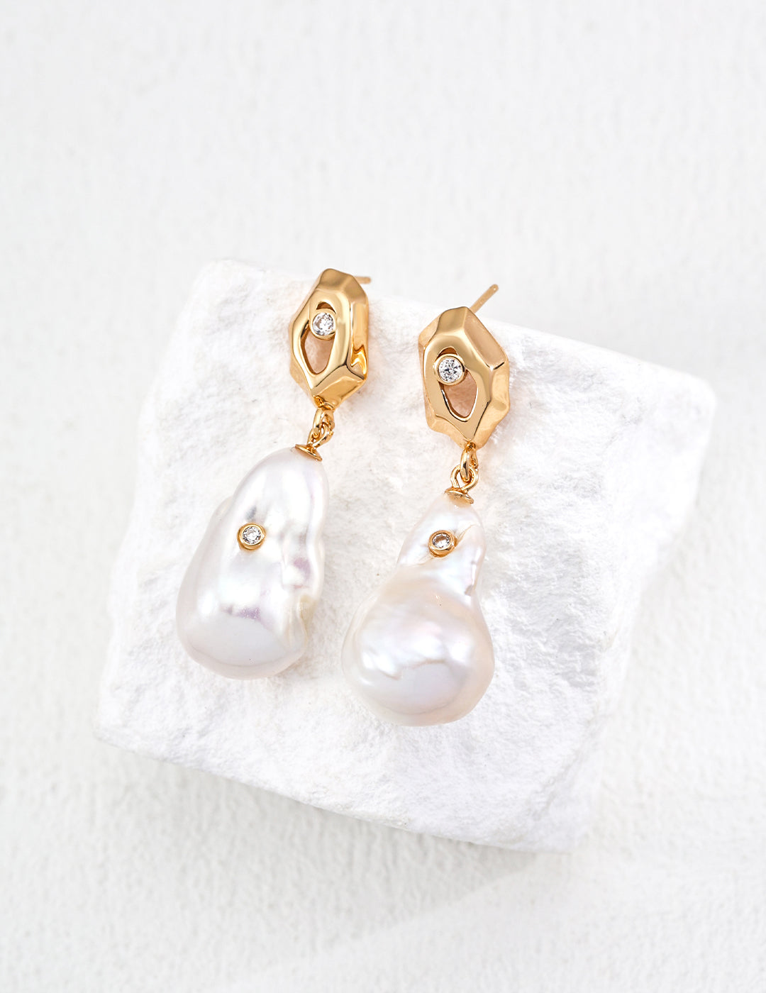 Natural Baroque Pearl Earrings