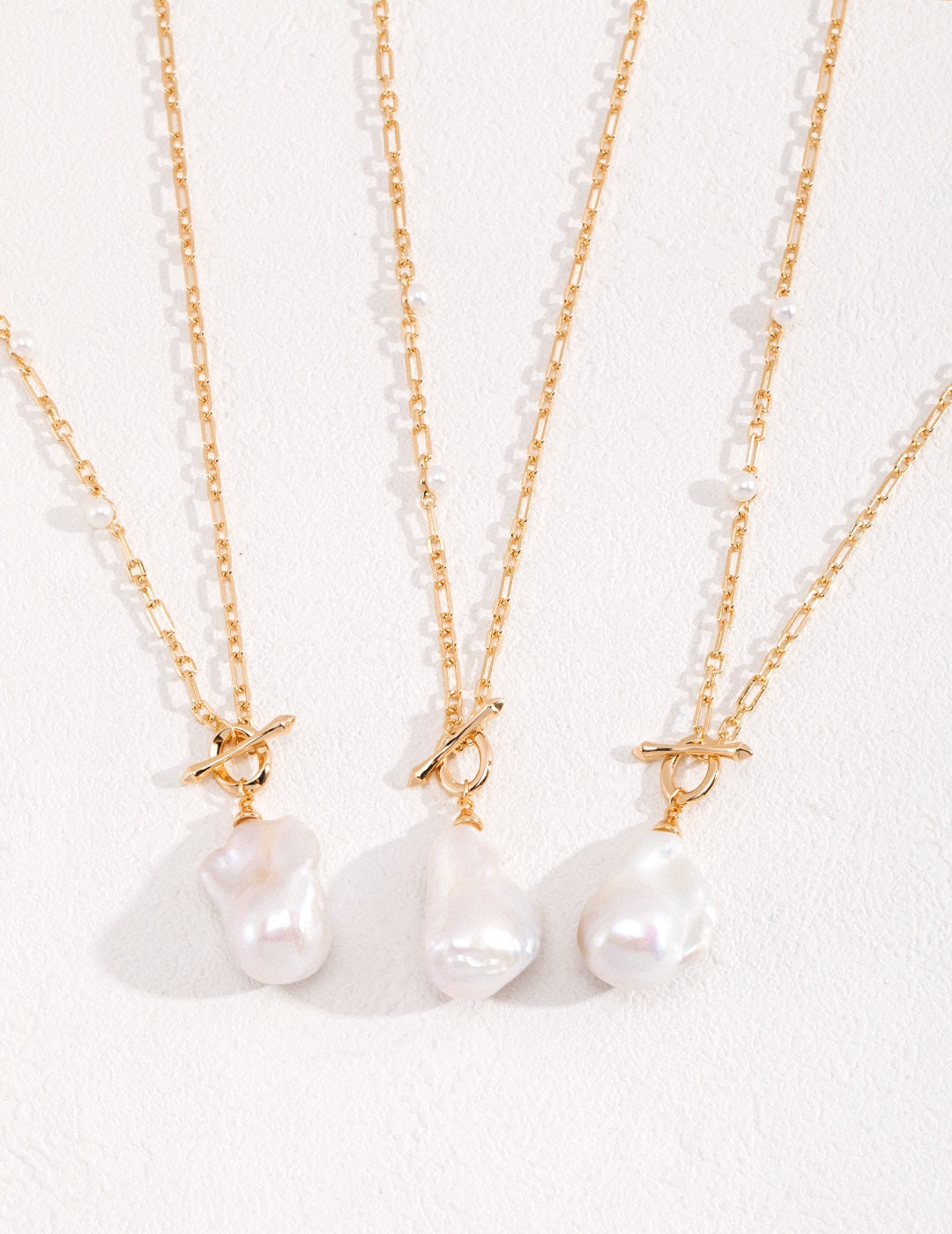 Natural Baroque Pearl Necklace