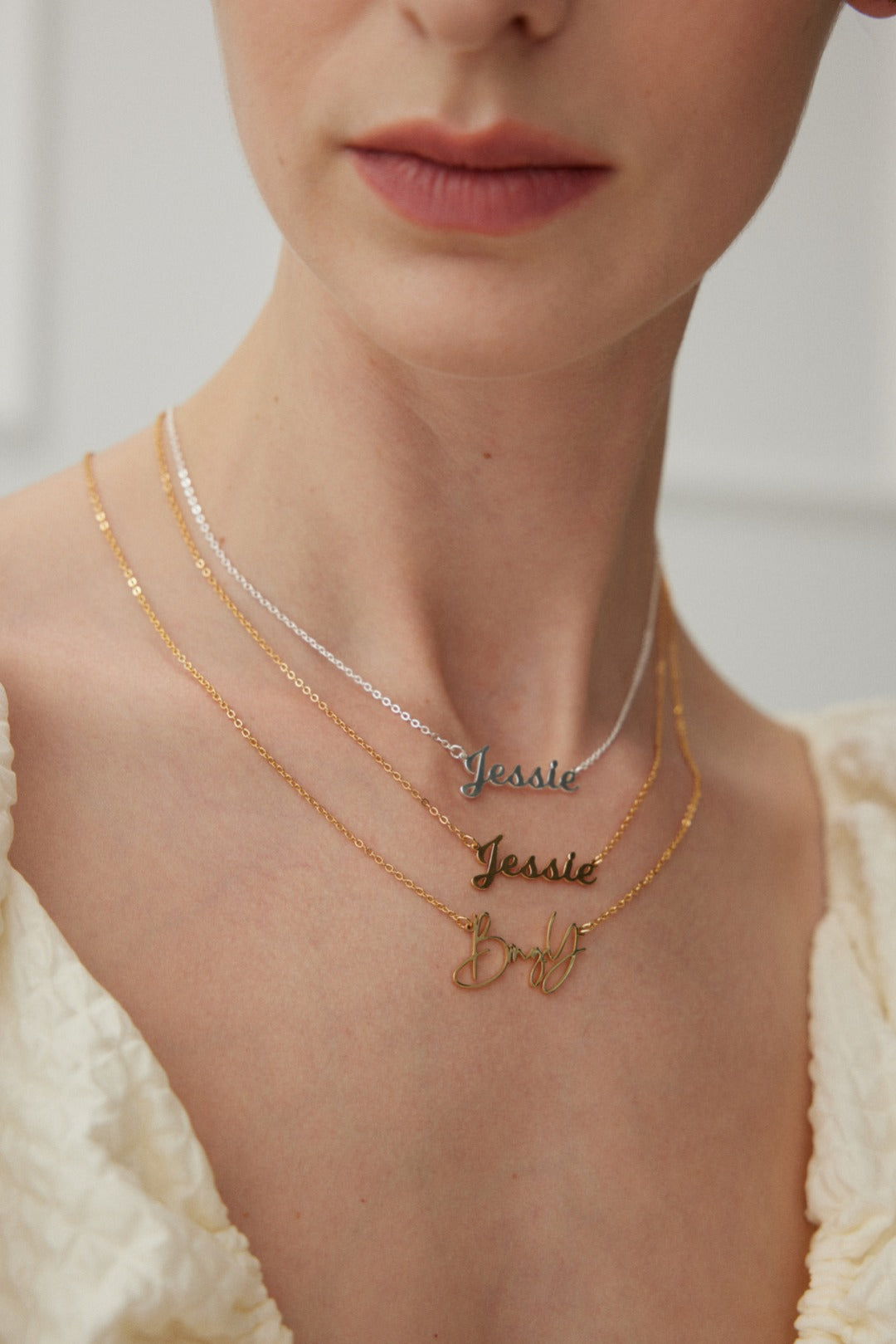 S925 Personalised Signature Script Name Necklace